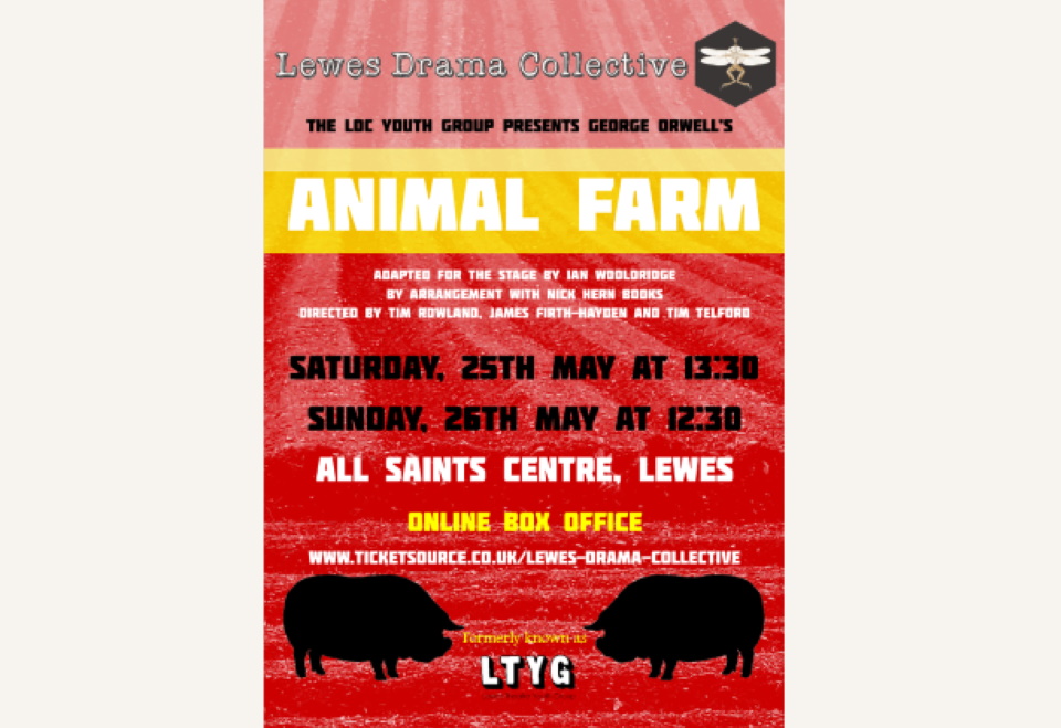 Animal Farm poster Lewes Drama Collective