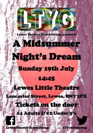 A Midsummer Night's Dream Shakespeare Lewes Theatre Youth Group