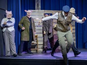 Mr Jones the farmer is expelled - Animal Farm 2026 - Lewes Drama Collective