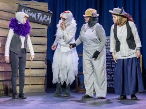 Pigeon reports what she's seen - the pigs are taking over at Animal Farm 2026 - Lewes Drama Collective