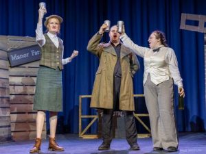 Pilkington, Napoleon and Squealer celebrate commercialisation of Manor Farm - Animal Farm 2026 - Lewes Drama Collective