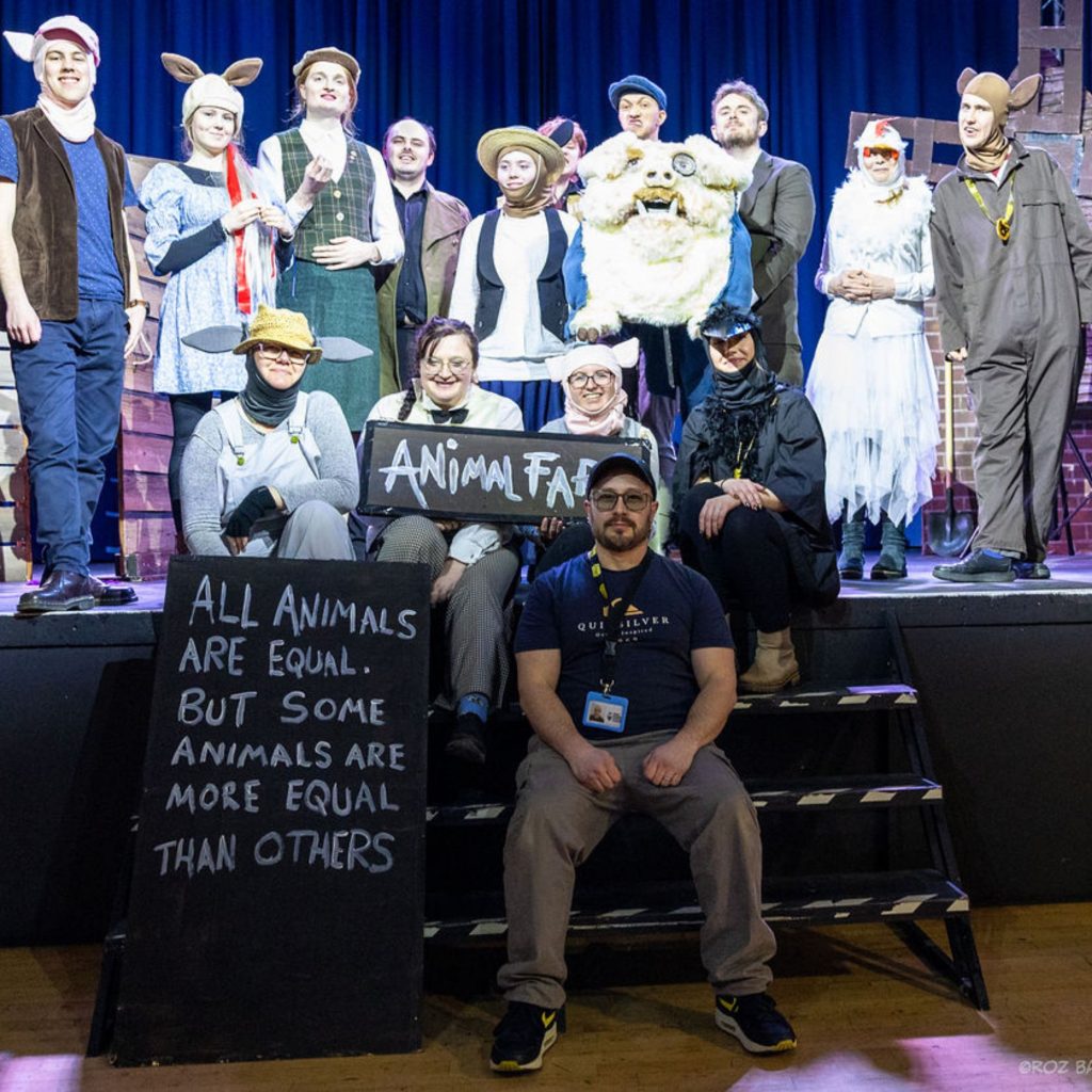 Drama Collective Animal Farm Lewes 2026 cast on stage